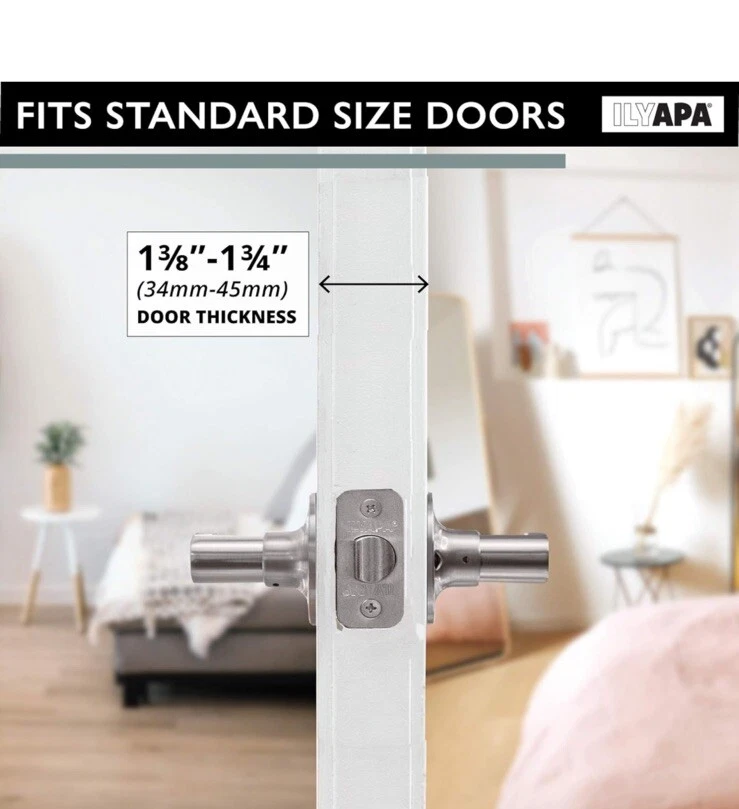 Palanca de puerta de armario/pasillo estilo onda con 4 bisagras de puerta a juego. Foto 3 de 4