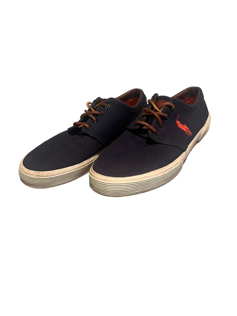 Polo Ralph Lauren Falcon low boat shoes loafers sneakers size 10 Polo Ralph Lauren Faxon Mens Blue Canvas Boat Shoes Loafers  main image 4