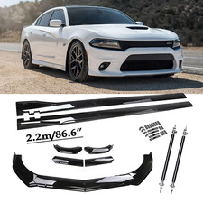 Fit For Dodge Charger 86.6 Side Skirts Front Bumper Lip Splitter Spoiler Gloss Fit For Dodge Charger 86.6 Side Skirts Front Bumper Lip Splitter Spoiler Gloss