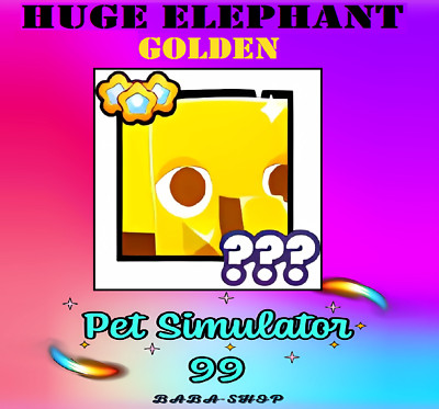 GOLDEN HUGE ELEPHANT - 100% Clean - Pet Simulator 99 - PS99 - Sim - Fastest