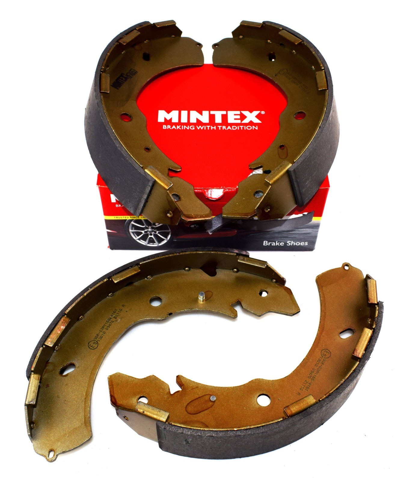 Genuine Mintex MFR563 Rear Brake Shoe Set - Fits Ford Ka, Fiat Panda & 500 (4 Shoes, High Heat Resistant)