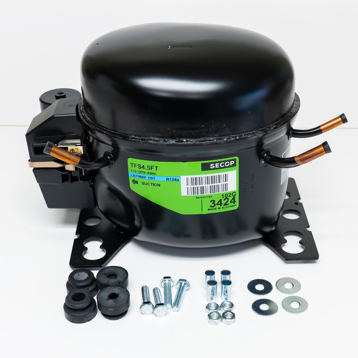 Secop TFS4-5FT 134a Hermetic Refrigeration Compressor 1/8 HP