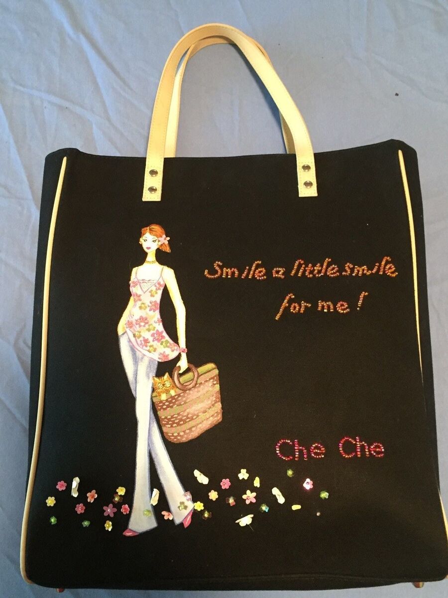 Che Che New York Hand-Painted Black Handbag/Purse Beaded | eBay Che Che New York Hand-Painted Black Handbag/Purse Beaded | eBay