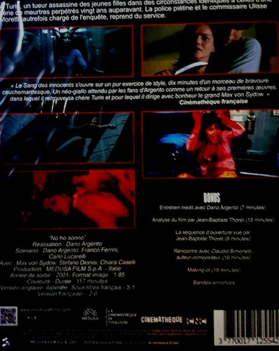 NON HO SONNO DARIO ARGENTO BLU RAY audio ITA🇮🇹 edizione DOPPIA cover❗ - Foto 2 di 6