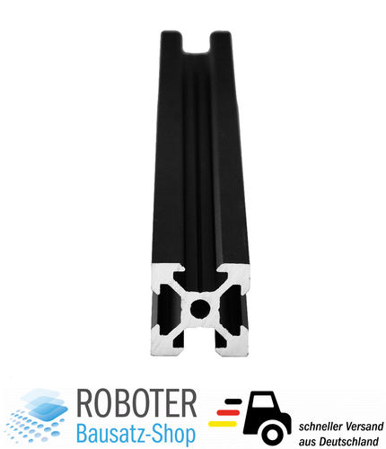 V-Slot Aluminiumprofil 2020 1 Meter schwarz Nut 6 3D-Drucker CNC Hobby - Bild 2 von 8