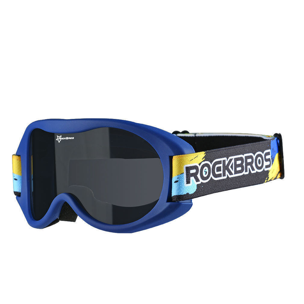 Детские лыжные очки ROCKBROS однослойные противотуманные очки лыжные очки в темно-синей оправе 2490₽