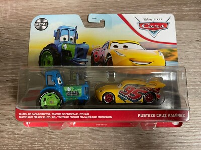 DISNEY PIXAR CARS CLUTCH AID TRACTOR/ RUSTEZE CRUZ 2 PACK