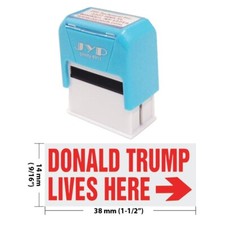 Donald Trump Lives Here Self Ink Stock Stamp 4911 Red Ink