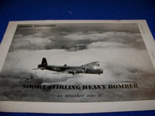 1942 SHORT STIRLING "AS ANOTHER SEES IT.."..1-PAGE SALES AD..RARE! (647JJ)