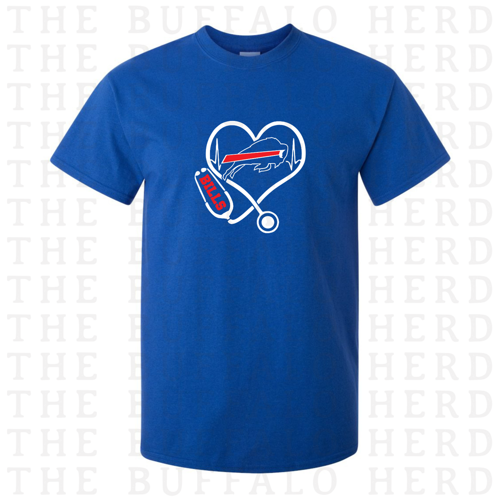 Buffalo Nurse Shirt | Stethoscope Buffalo Football T Shirt | Buffalo NY Apparel