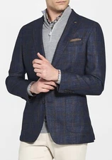 NWT PETER MILLAR POLAR PLAID SOFT JACKET in Balsamic Size 46R. $1198.
