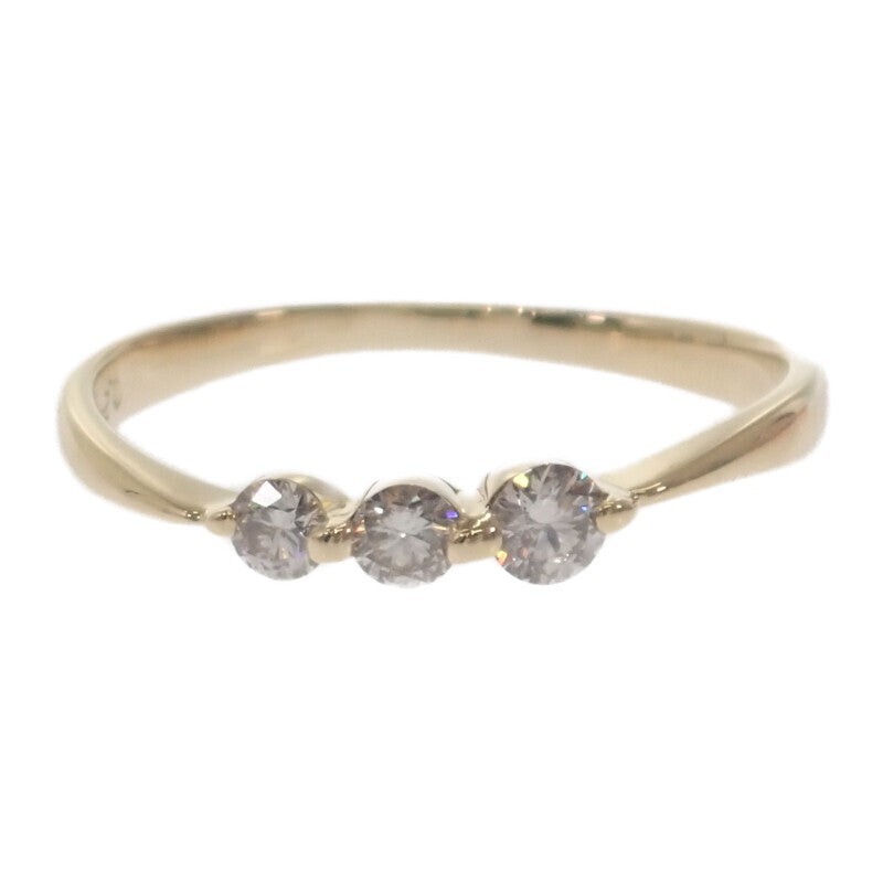 Designer Jewelry Ring K18 Yellow Gold Size US Diamond Women's ISY