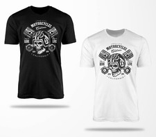 Biker T-Shirt B0263 Chopper Bobber Oldschool Motorrad T-Shirt Benzin im Blut