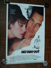 “No Way Out” 1987 Movie Poster -Kevin Costner –Sean Young – Gene Hackman- rolled