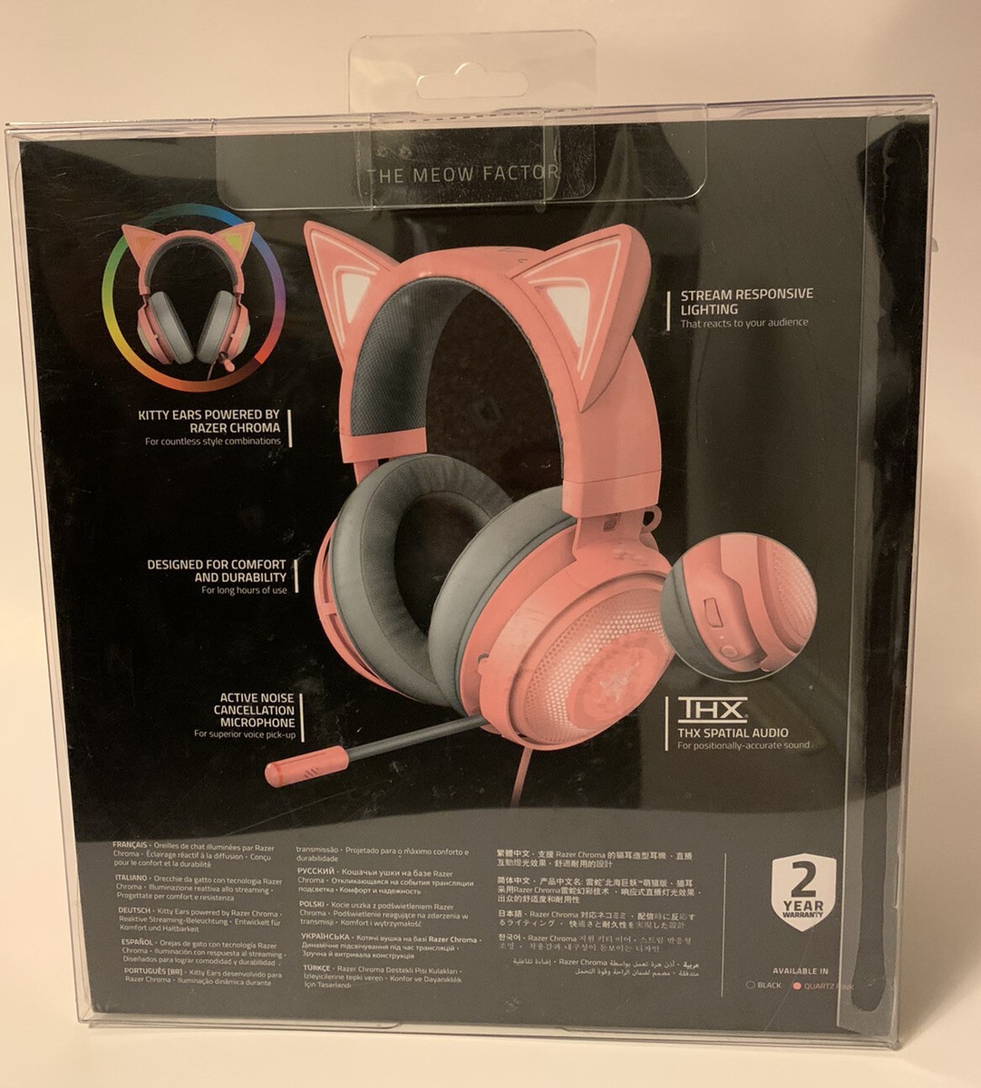 Brand New RAZER Kraken Kitty Edition Quartz Razer Chroma USB Brand New RAZER Kraken Kitty Edition Quartz Razer Chroma USB