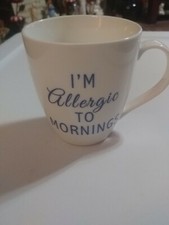 I'M ALLERGIC TO MORNINGS BY Pfaltzgraff Ceramic Coffee Mug