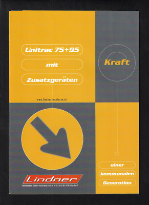 LINDNER UNITRAC 75 & 95 TRUCKS 8 PAGE FOLDOUT TYPE BROCHURE [GERMAN]
