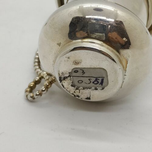 Handmade sterling silver Kiddush cup handle silver pearls shape small cup size - Picture 3 of 6