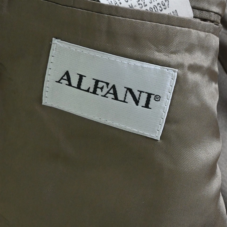 De Colección Alfani 40S 34x28 Verde Oliva 100% Lana Hombre Chaqueta Pantalones Traje Foto 4 de 4