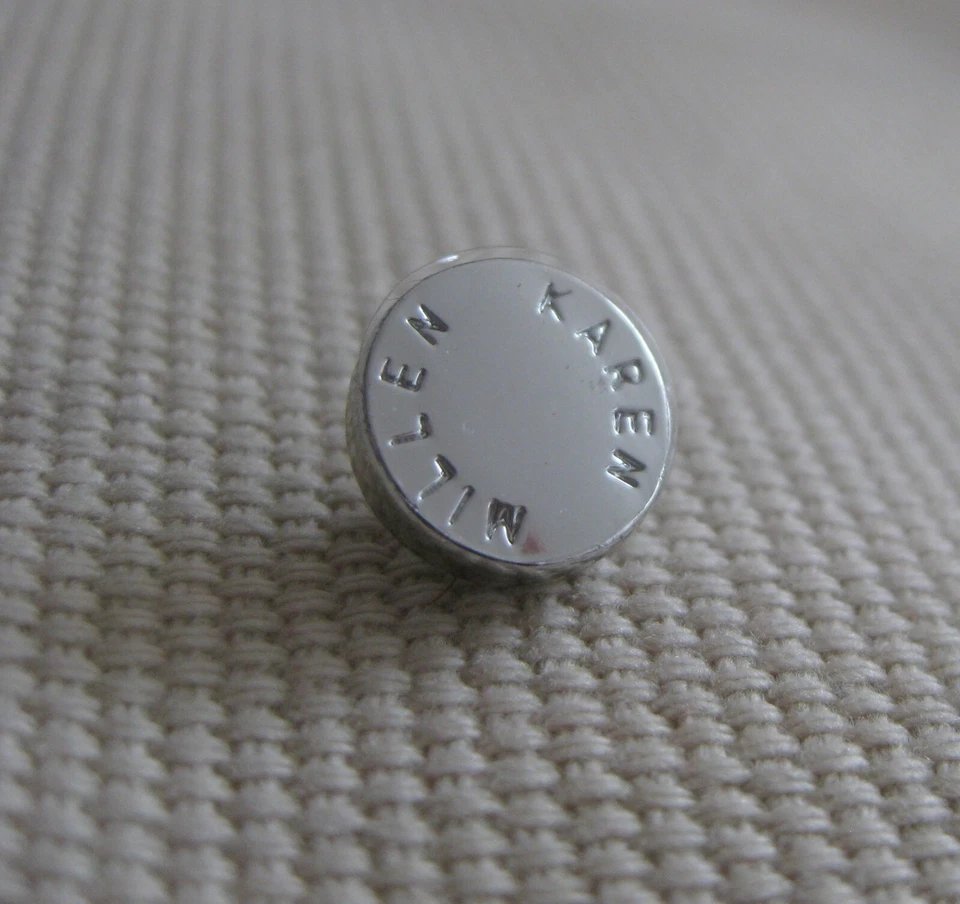 KAREN MILLEN SILVER-TONE REPLACEMENT BUTTON - EXTRA SMALL - Image 3 of 4