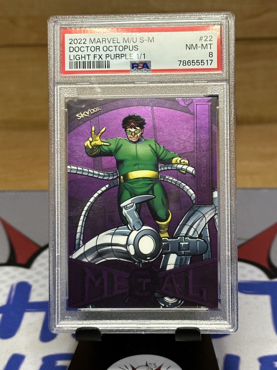 2022 Marvel Metal Universe Spider-Man Purple Light FX 1/1 Doctor Octopus  PSA 8 | eBay
