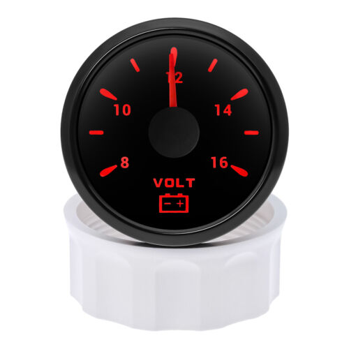 2'' 52mm Voltmeter Volt Meter 8-16V Voltage 12V 7 Colors LED For Car Boat Truck - Picture 11 of 18