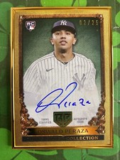 2023 Topps Gilded Collection Oswald Peraza Gold Frame Rookie Auto #/25 #GOG-OP 