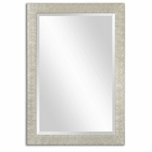 UTTERMOST 14495 PORCIUS TEXTURED PROFILE MIRROR IN LIGHTLY ANTIQUED SILVER - Picture 3 of 3