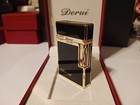 HIGH QUALITY DERUI WELLINGTON SOFT FLAME BLACK AND 23KT GOLD CIGARETTE LIGHTER — photo 7