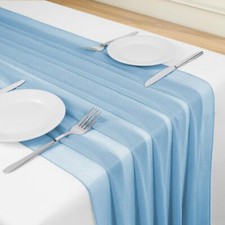 10ft Chiffon Table Runner 29x120 Inches Wedding Table Runner Sheer Romantic T...