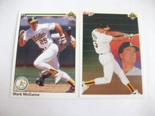(2) 1990 MARK MCGWIRE UPPER DECK # 171 & COLLECTOR'S CHOICE TEAM CHECKLIST # 36