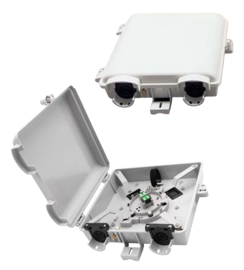 Fiber Optic NID FTTH Box Loaded w/1 SCAPC Adapter Meant for Splicing