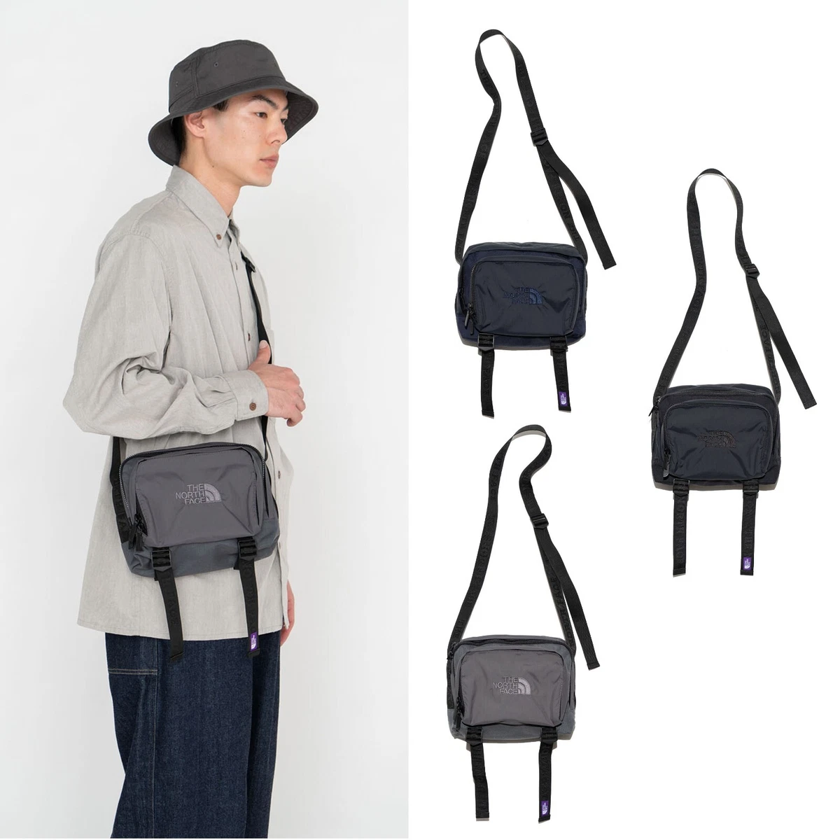 north face shoulder bag purple label