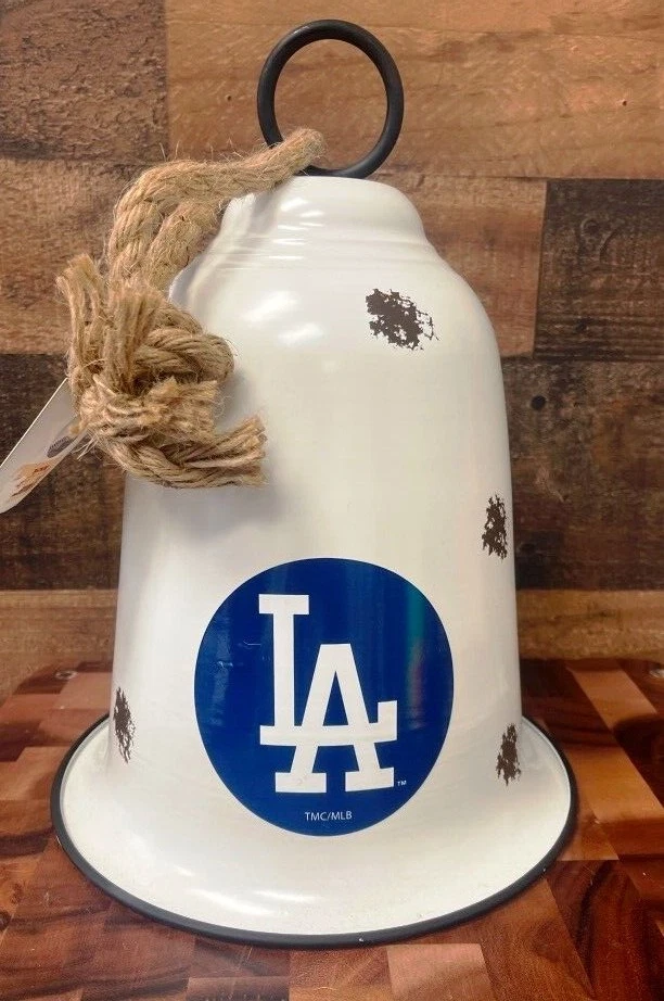 RARE LA Dodgers Jumbo Rustic Metal Bell MLB Los Angeles Baseball Licensed NWT - Image 4 of 4