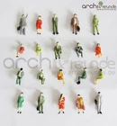 25 x Gauge H0 Passenger Standing + Seated Figures for car Model railway 1:87
