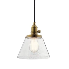 Kichler 43851 Avery 1 Light 8"W Mini Pendant - Brass
