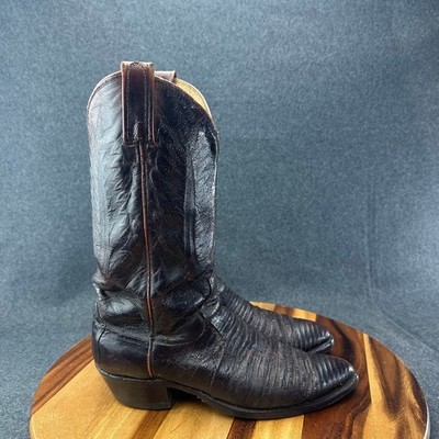 Dan Post Vintage Men's Teju Lizard Exotic Cowboy Boots Burgundy Size 8.5D #16836