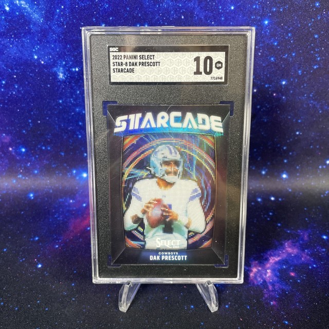 Dak Prescott 2022 Panini Select Starcade #STAR-8 Dallas Cowboys SGC 10 GEM MINT