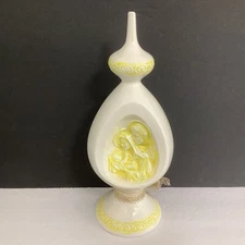 VINTAGE BYRON MOLDS CERAMIC NATIVITY SCENE TREE TOPPER FIGURINE 13" TALL