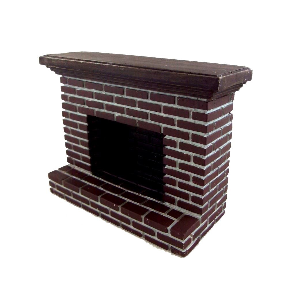 Dolls House Red Brick Fireplace Miniature 1:12 Scale Furniture Resin
