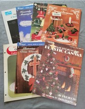 7 Lot Chrismas Plastic Canvas Patterns Leisure Arts American Needlecraft Kappie