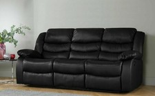 Recliner Sofa Leather 3+2+1 Bonded Reclining Sofa Suite Pc Sofas