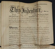 1880 antique DEED HERSHBERGER londenderry pa HOTEL STABLE PYLE kennett square 