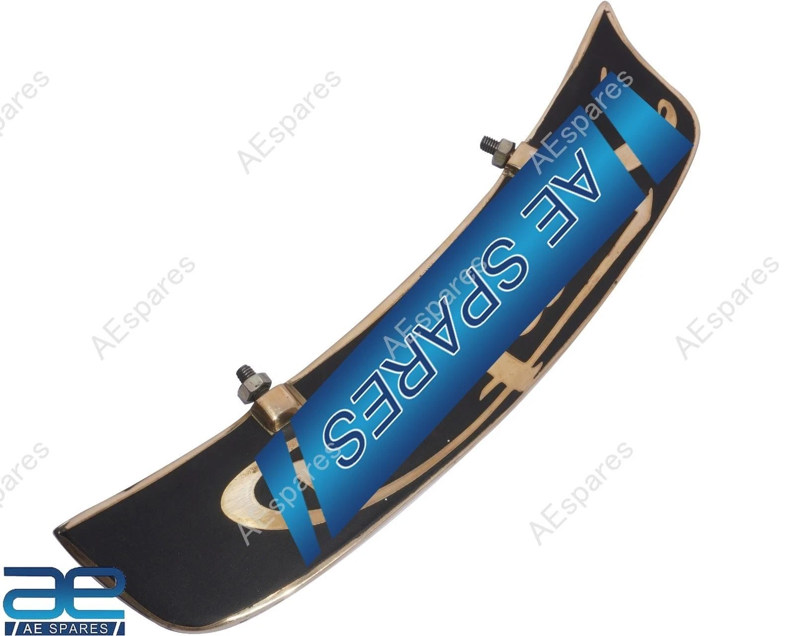 Compatible With Norton Vintage Motorcycles Front Mudguard Number Plate Brass view 3