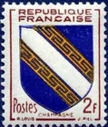 France num Yvert 953 ** MNH Champagne coat of arms year 1953