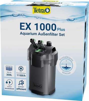 Tetra Aquarium Außenfilter EX 1000 Plus leistungsstark Filter für Aquarien 300L