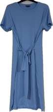 Chic Me Ladies Blue Dress Size L Wrap Belt Dress