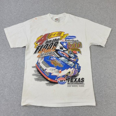 Texas Motor Speedway RadioShack 500 Shirt Mens Medium VTG Y2K White Graphic