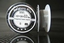 Premium Resistance Wire 316L Stainless Steel Staggered Fused Clapton 15ft (5m)