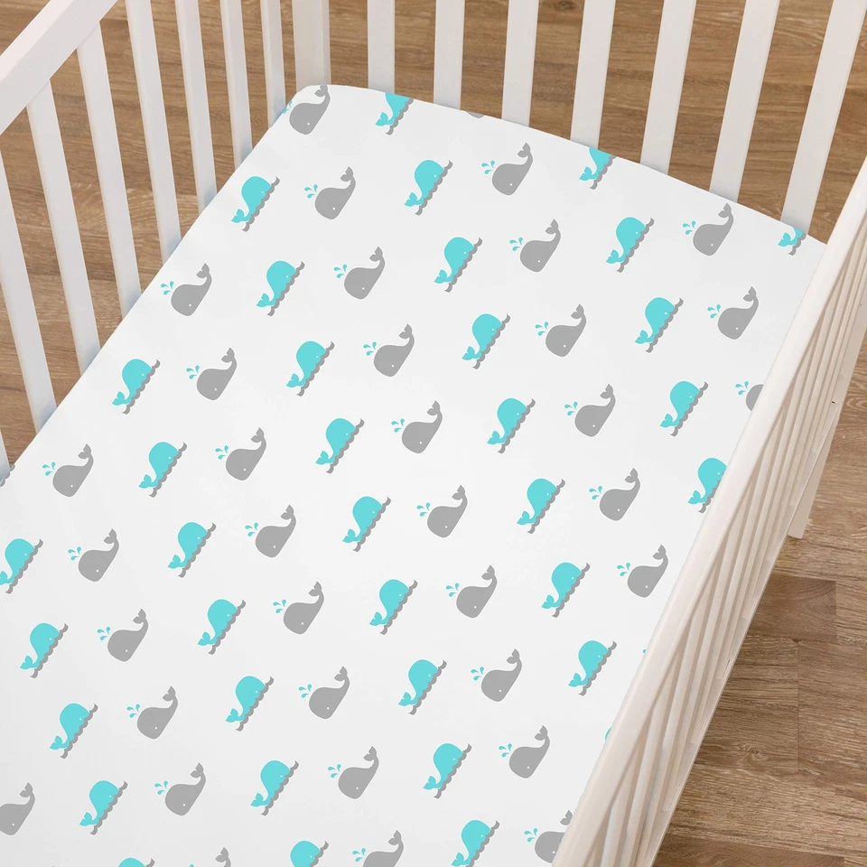 Paquete de 4 sábanas ajustables para cuna American Baby Company 28" x 52", suaves transpirables Ne... Foto 4 de 4